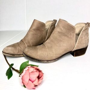 BP taupe suede booties